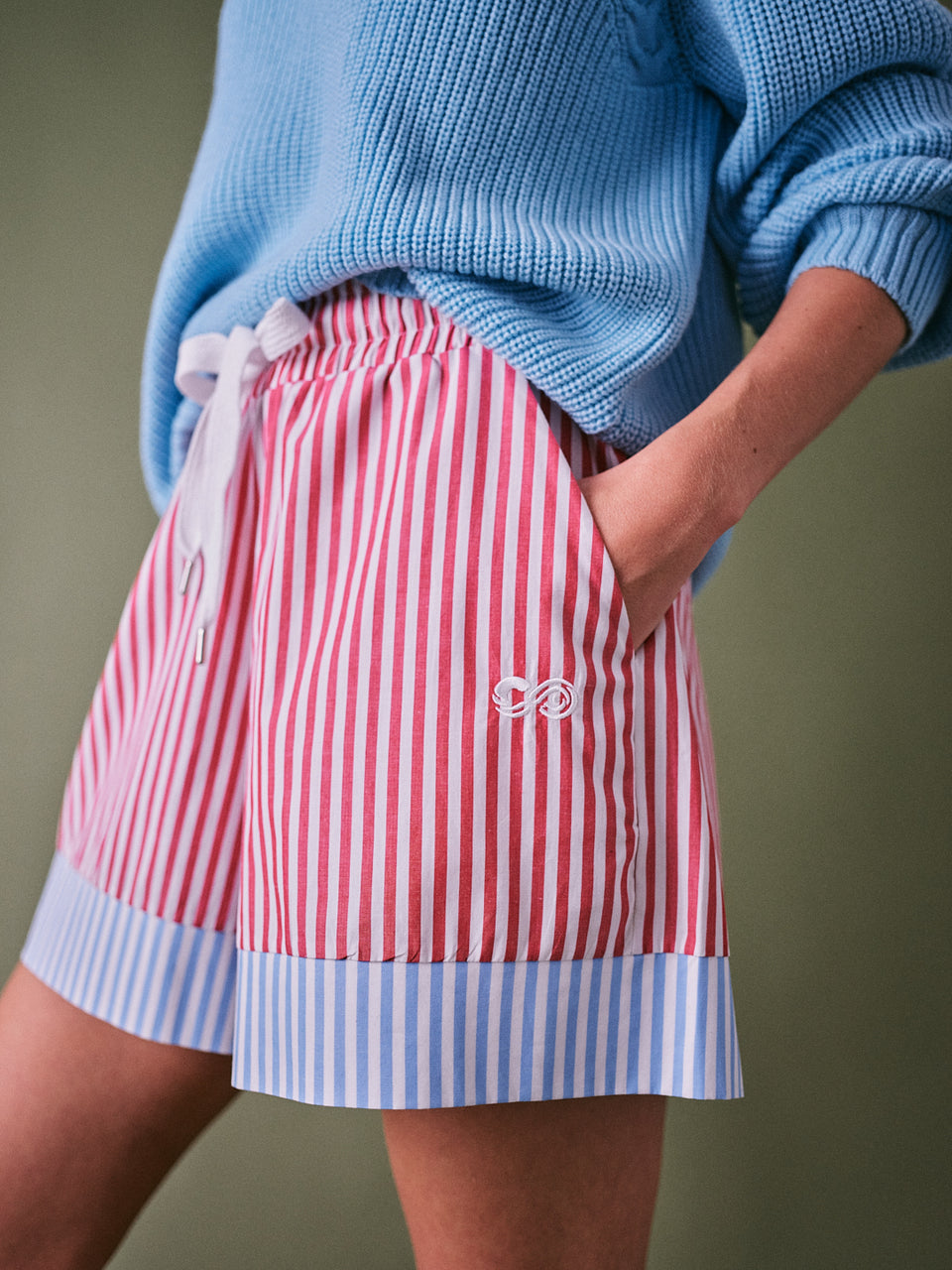 Moon and Star Stripe Short