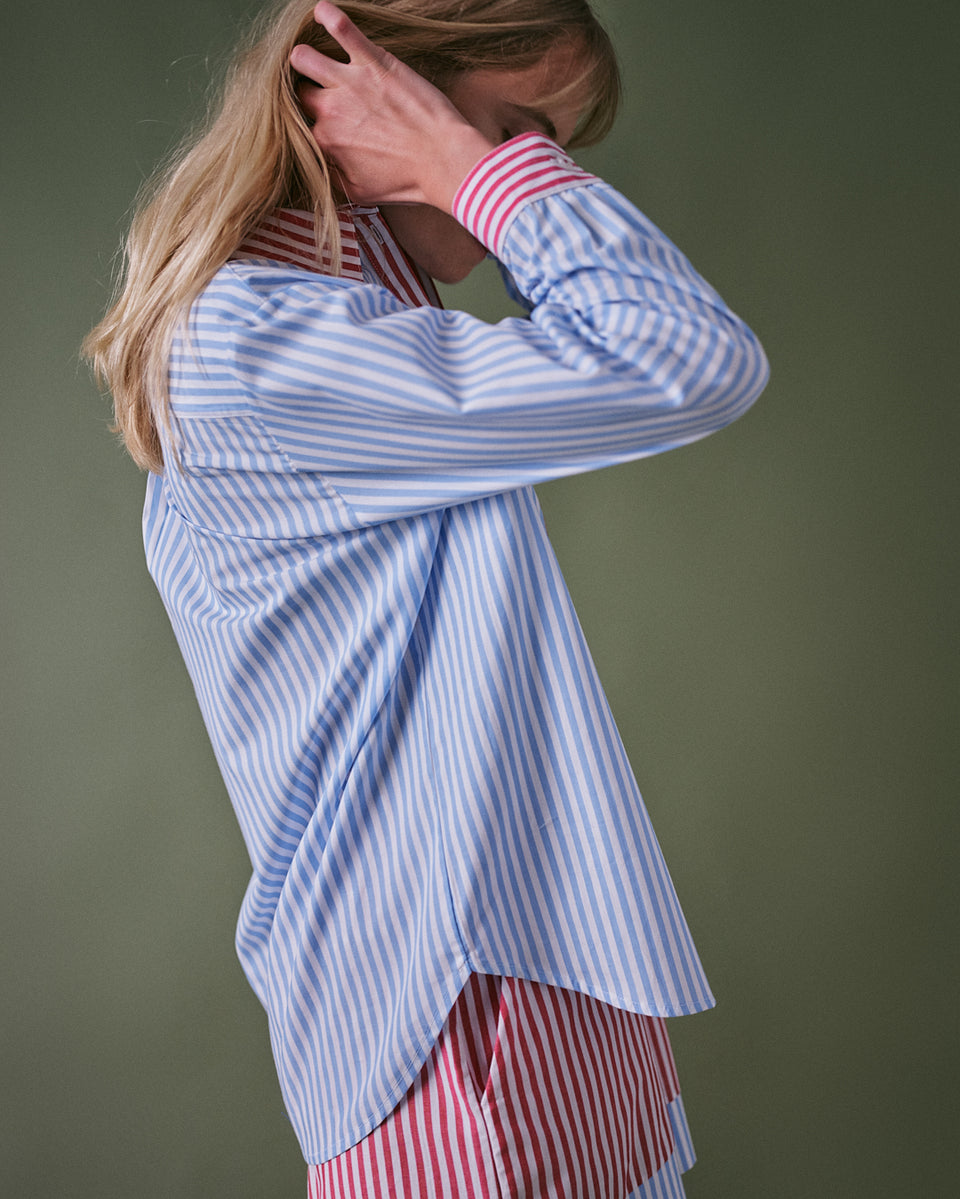 Moon and Star Stripe Boyfriend Shirt