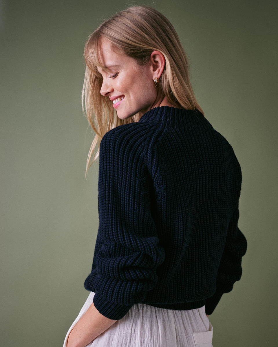 Dusk Merino Fishermans Sweater