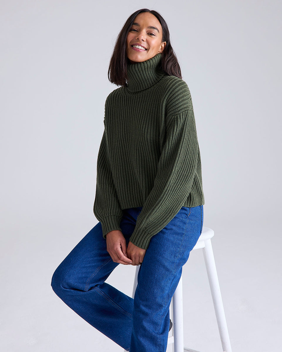 Mari Italian Merino Roll Neck