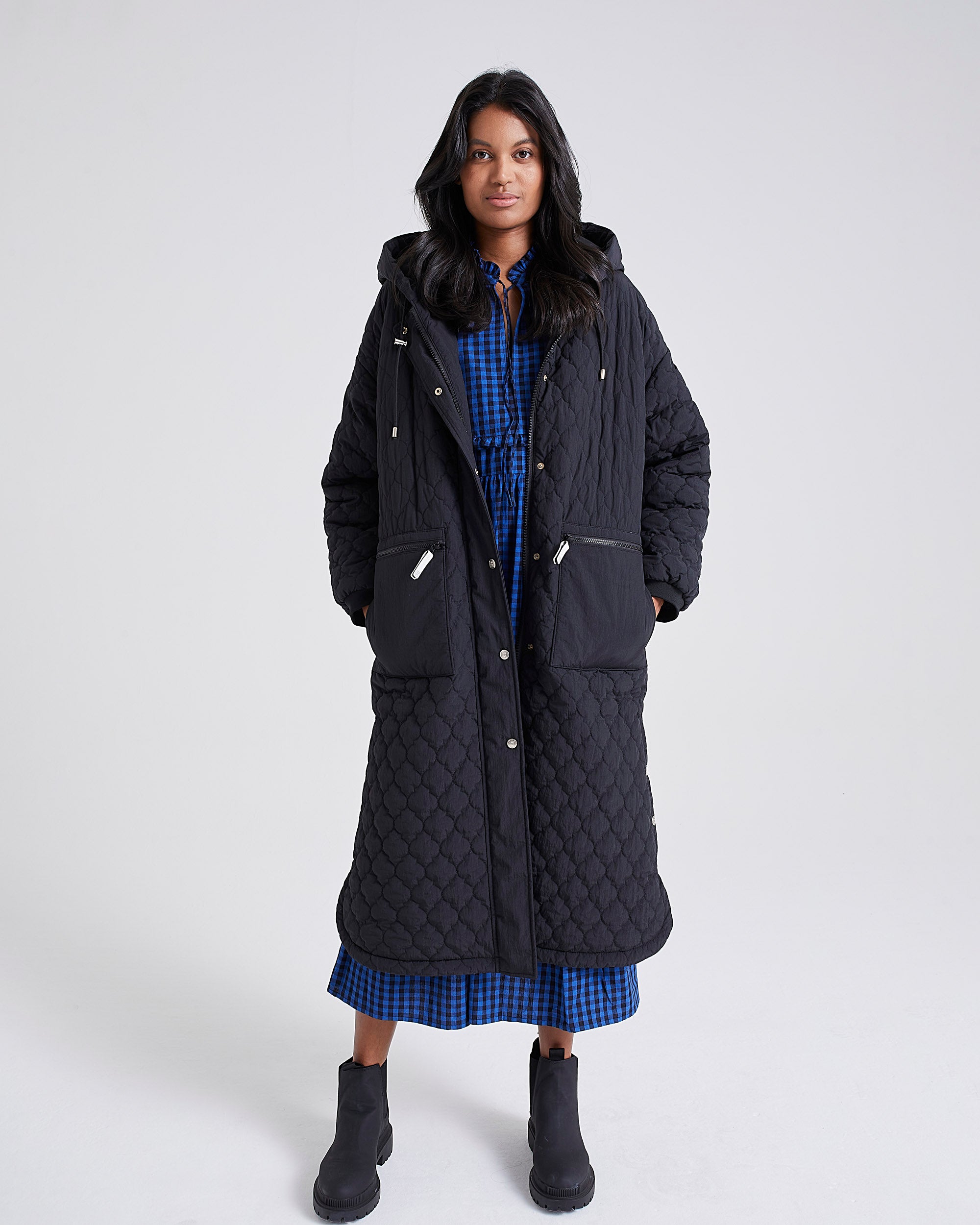 Quilted raincoat on sale